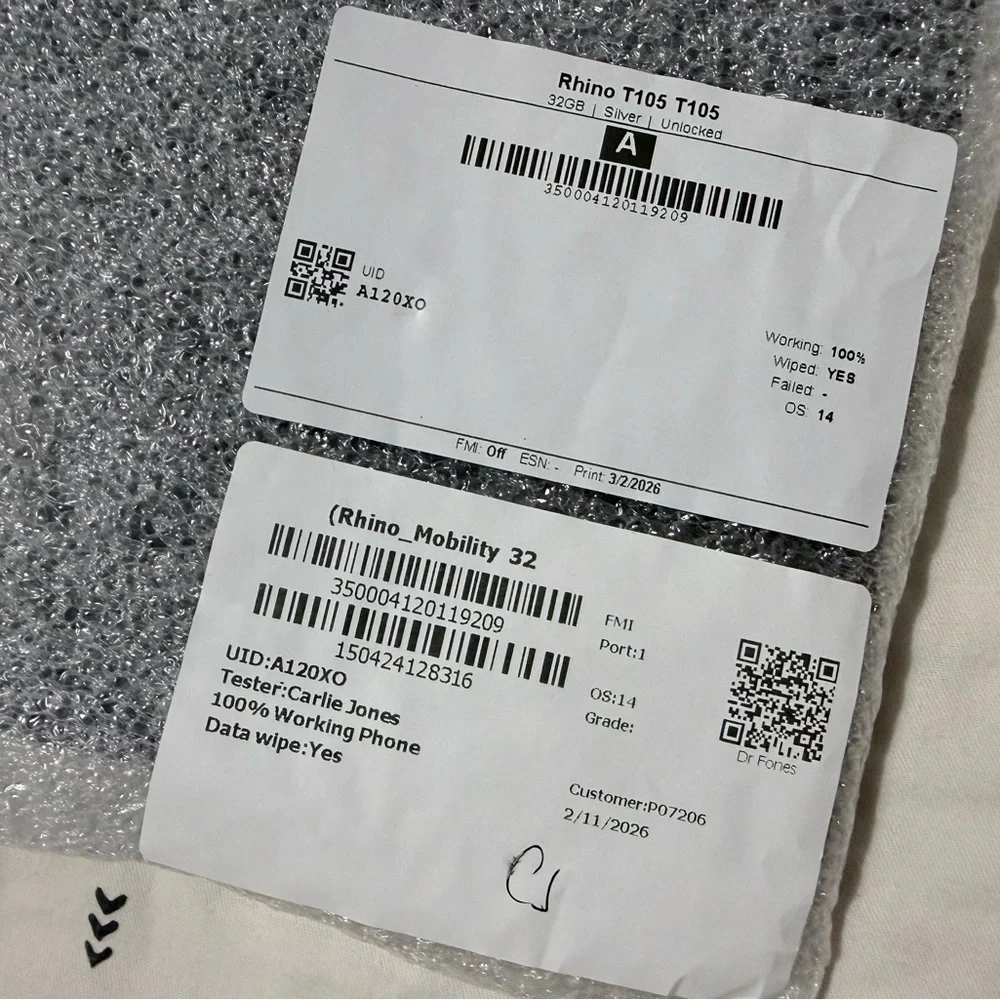 ♥️Rhino T105 32GB Silver Unlocked Tablet♥️